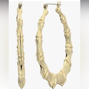 Betsey Johnson Bamboo Hoop Earrings